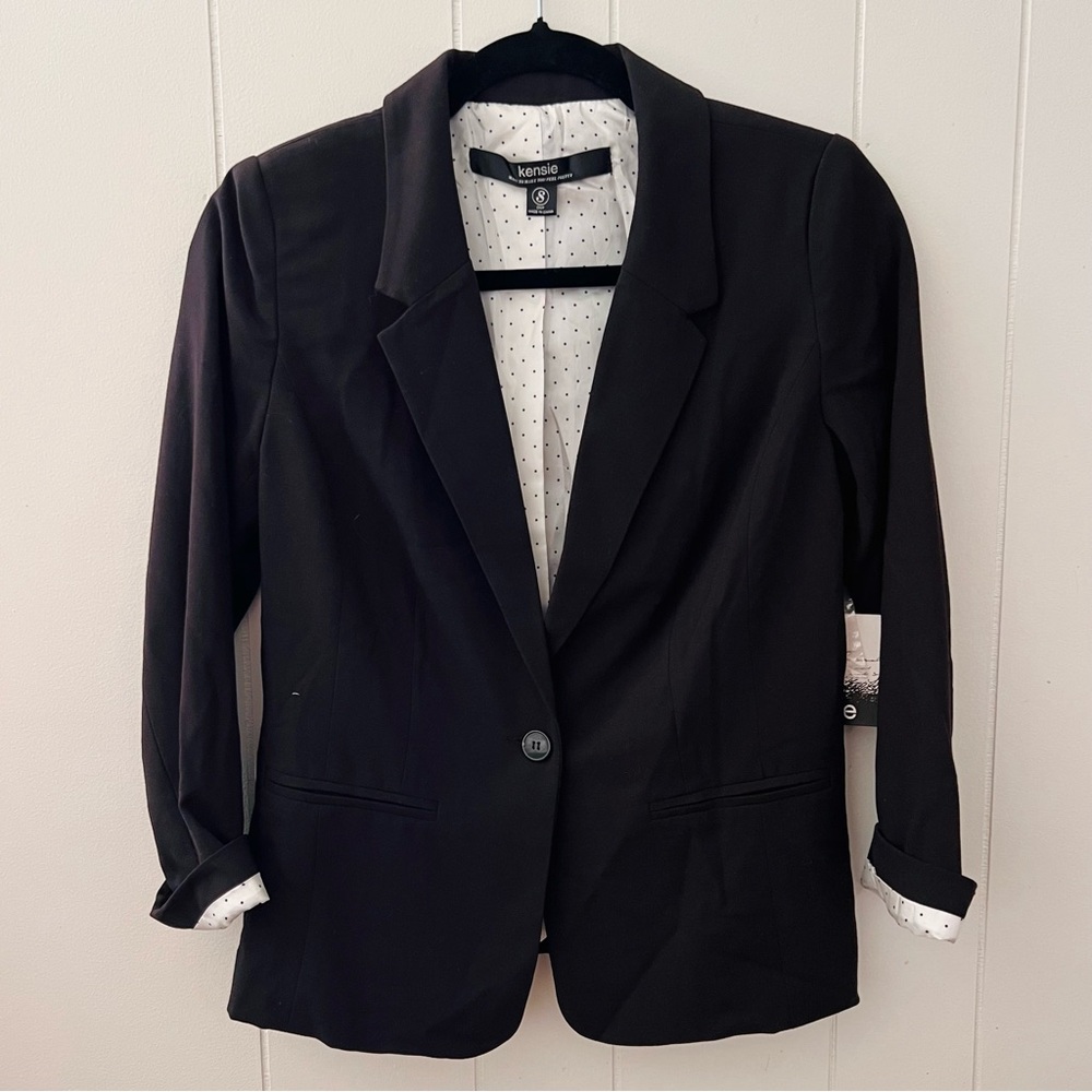Kensie Black 3/4 sleeve blazer size small